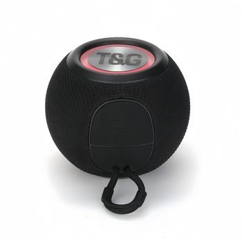 Altavoz portátil TG337 con Bluetooth, minialtavoz inalámbrico con graves, Boombox, LED, IPX7, reproductor de música para exteriores, compatible con BT, AUX, FM, TF
