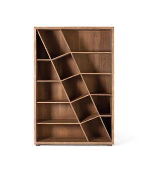 Librería fabricada en madera de mango marrón