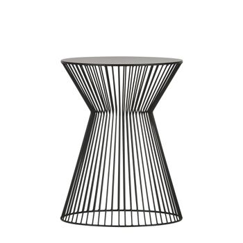 Mesa auxiliar de metal negro