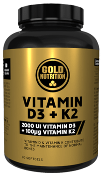 GoldNutrition Vitamin D3+K2 90 Cápsulas Blandas