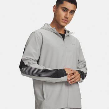 Under Armour Velociti Storm Hooded  Chaqueta para correr Hombres-gris, negro