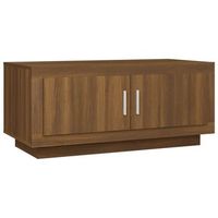 mesa de centro madera contrachapada roble marron 102x50x45 cm
