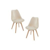 pack 2 sillas synk terciopelo de terciopelo 834944 cm - beige