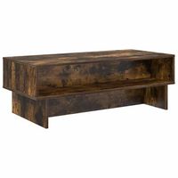 mesa de cafe roble ahumado 100 x 46 x 35 cm vidaxl