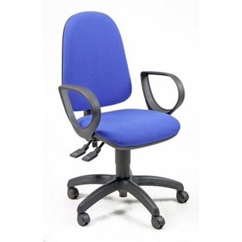 Silla ergonómica UNISIT Team SY azul, asiento y respaldo acolchados, ajuste altura y brazos