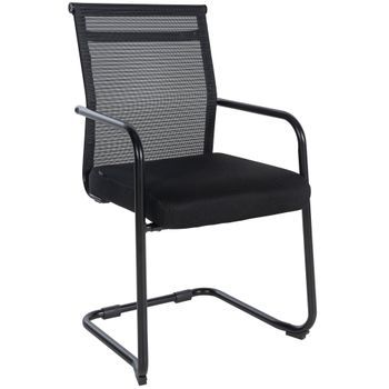 Silla Cantilever Denny En Tela & Malla Negro 51x55x95 Cm Clp