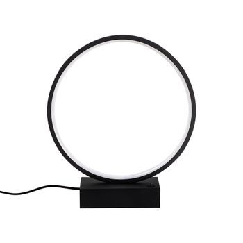 Lámpara De Mesa Halka-13307 Negro Metal 30x35x9 Cm