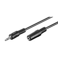 goobay cable de audio estereo jack 35 machohembra 3m negro