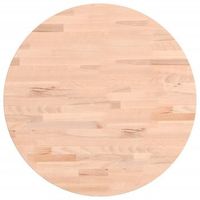 tablero redondo de madera maciza de haya o50x4 cm vidaxl