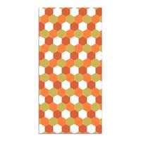 alfombra vinilica tono naranja 80x250cm mosaico hexagonos