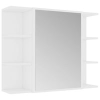 armario de espejo de bano  mueble bano madera contrachapada 80x205x64 cm