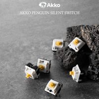akko penguin switch - interruptor tactil silencioso de 5 pines y 50 gf compatible con teclados mecanicos mx 45 unidades