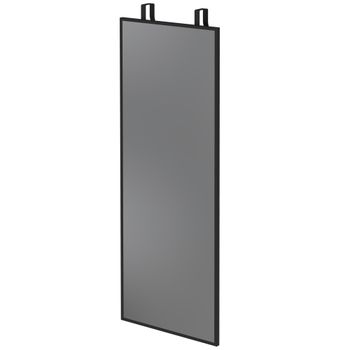 HOMCOM Espejo Mural Rectangular en Puerta Espejo Decorativo Grande para Dormitorio en Vidrio Templado 110 x 40 cm Negro