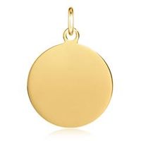 14 quilates colgante de oro circulo grabable