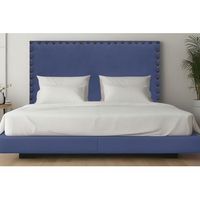 cabecero cama bruselas largo azul 90x125 cm