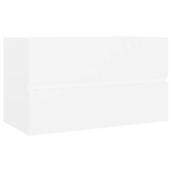 Mueble De Lavabo Madera De Ingeniería Blanco 80x38,5x45 Cm Vidaxl