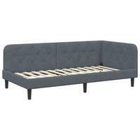 estructura de cama en esquina gris oscuro 90 x 200 cm vidaxl