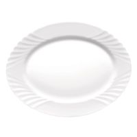 fuente vidrio opal blanca 36 cm