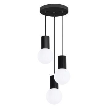 Lámpara colgante mido negro, 3 luces