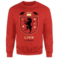 the lion of flanders sweatshirt - l - red