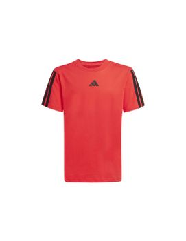 Camiseta adidas 3 Bandas Infantil Rubpur/Negro