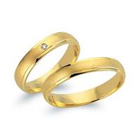 alianzas 8 quilates oro amarillo con diamante