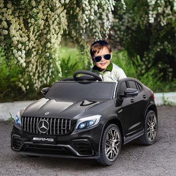 Coche Eléctrico Infantil Licencia De Mercedes Con Luces Negro Homcom