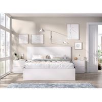 lago a2 - cama 135140x190  2 mesitas 2 cajones - 100x246x195 - blanco