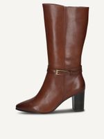 caprice bootie brown made of leather with block heel size 36