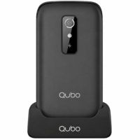 qubo p-220bkc 4g 28 retroiluminado dual sim negro con base de carga