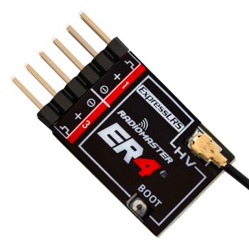 Radiomaster ER4 2.4GHz 4CH ExpressLRS ELRS RX Receptor PWM compatible con telemetría de voltaje para aviones RC F3P, coc