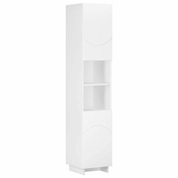 Armario De Baño Blanco 36.5 X 38 X 180 Cm Madera De Ingeniería Vidaxl