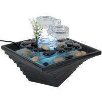 fuente de interior cristal line himalaya en vidrio y ceramica