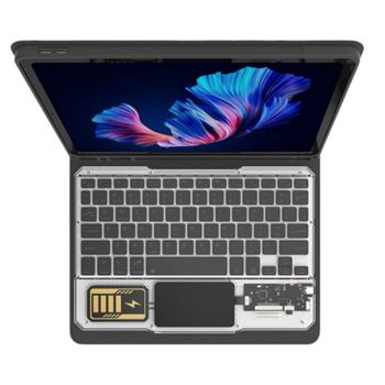 Royal Bailey Jt11-1 Funda Con Bluetooth Teclado Para Ipad Air 11(2024)/ipad Air 5 10.9(2022)/ipad Air 4 10.9(2020)/ipad Pro 11(2022/2021/2020/2018) Negro