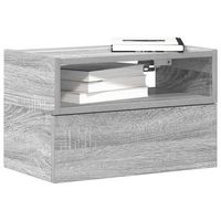mesitas de noche de pared - mueble para dormitorio - madera de ingenieria - gris sonoma 45x26x285cm