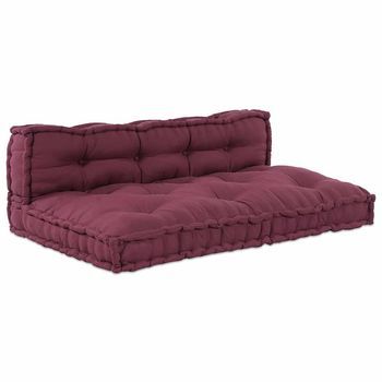 Cojín Para Sofá Pallet 2 Uds. Tela Castaño 120 X 80 X 38 Cm Vidaxl