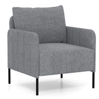 costway sofa individual con cojin con patas ajustables silla moderna de lectura 73 x 79 x 79 cm gris