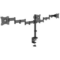 equip soporte de mesa para 3 pantallas 13-27 doble brazo articulado vesa 100x100 max 24kg