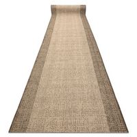 alfombra de pasillo sisal sion 6053 marco tejido plano marron 150 cm 150x100 cm