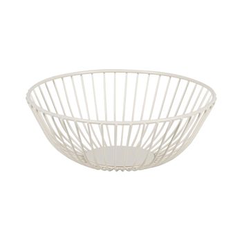 Frutero de acero blanco 20 cm