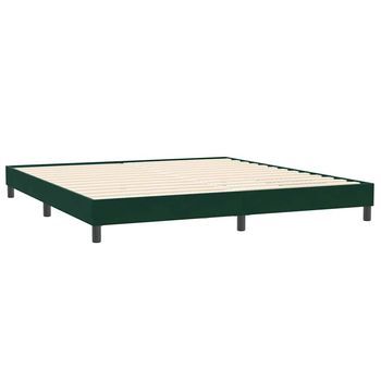 Estructura Cama Sin Colchón Terciopelo Verde Oscuro 200x210cm Vidaxl