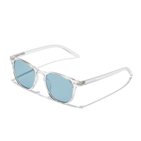 gafas de sol hawkers wall bright white - transparent blue polarized