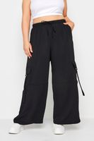 yours pantalones negros cargo  mujer curvy y tallas grandes yours