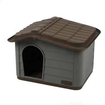 Casa para Perros Gatos Animales Mascota Caseta de plástico para perros pequeña o grande, resistente, fácil de montar, refugio duradero para interiores y exteriores, jardín, patio