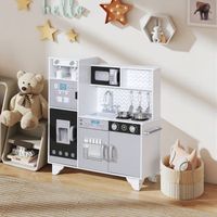 cocina de juguete de madera con sonido accesorios aiyaplay blanco