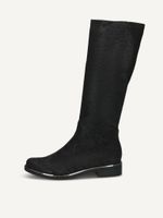 caprice boots black made of textiles with block heel size 38