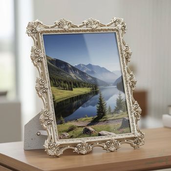 Marco resina plata 27x2,2x32 cm (medida interior 20x25 cm)