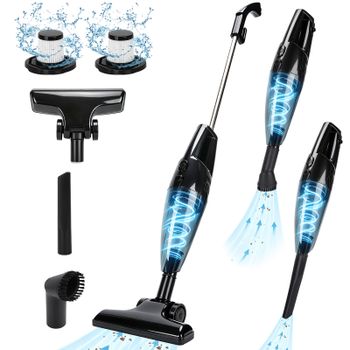 AIGOSTAR Aspiradora Vertical con Cable 2 en 1,  Potente de 13 kPa. Suelo, Alfombra, Pelo de Mascota.(Capacidad de 1L, 600W)