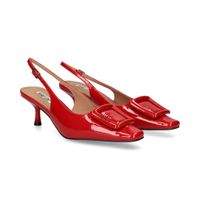 bibi lou zapatos de tacon medio mujer - rojo talla 38