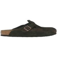 birkenstock zuecos boston suede mocha para hombre